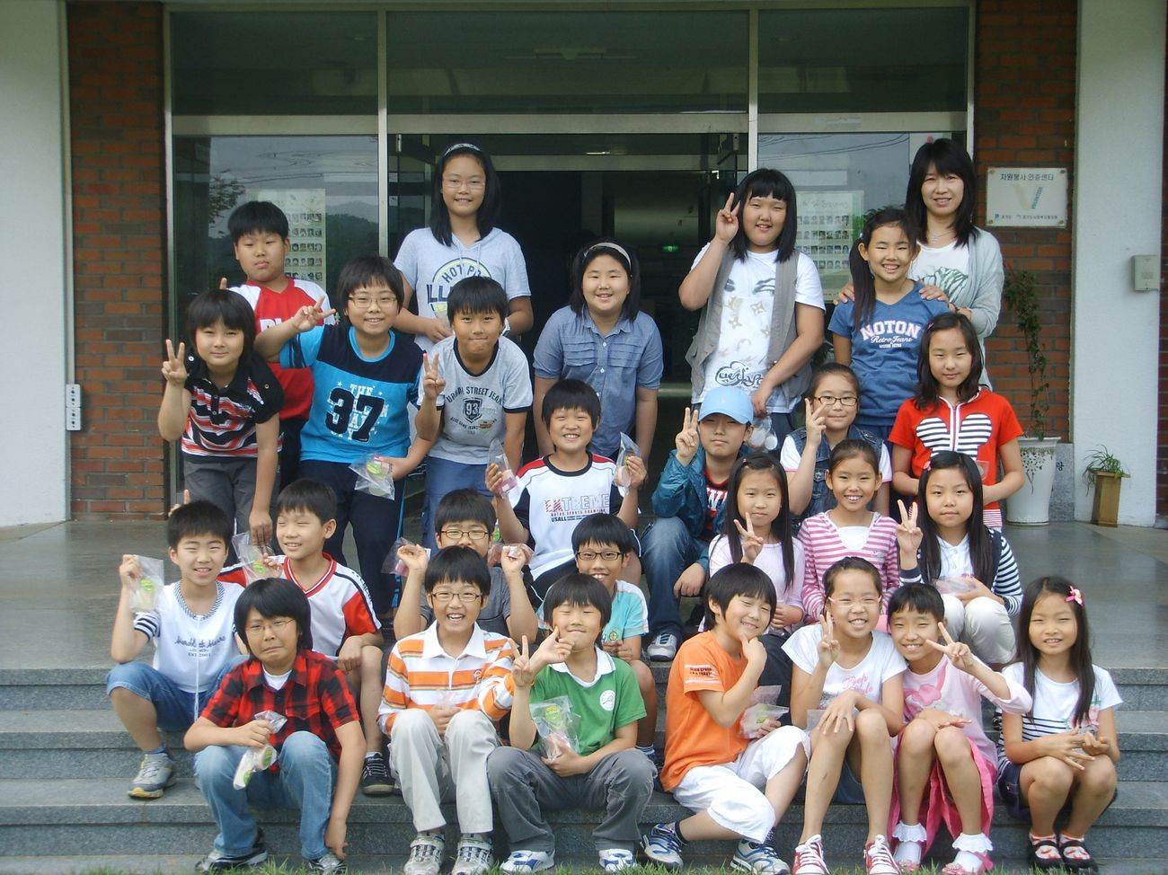 매곡초 4-6반 원예체험 후 찰칵